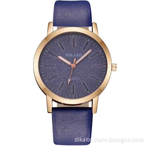 YOLAKO Hot Sale Brand Women's Watches Fashion Leather Strap Retro Quartz Watch for Ladies Charm Casual Funny Wristwatch Female
